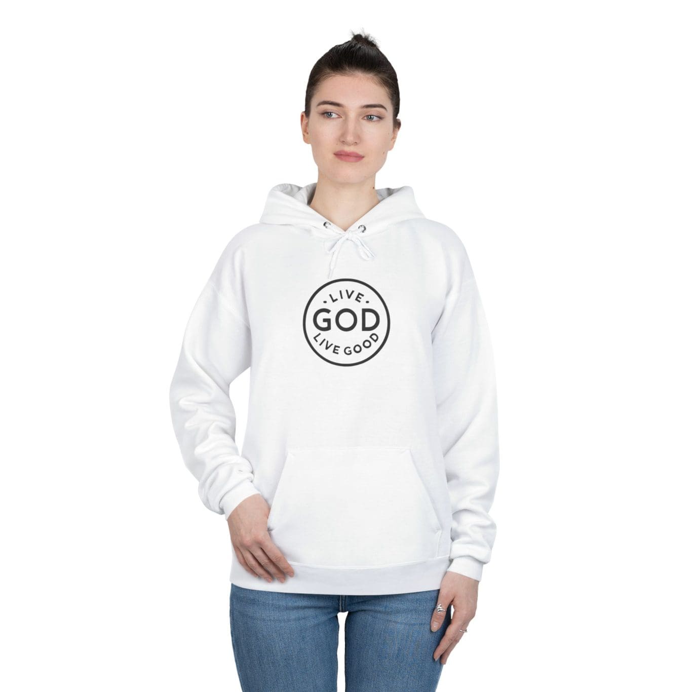 Unisex EcoSmart Pullover Hoodie Sweatshirt LIVE GOD LIVE GOOD TM - Image 5