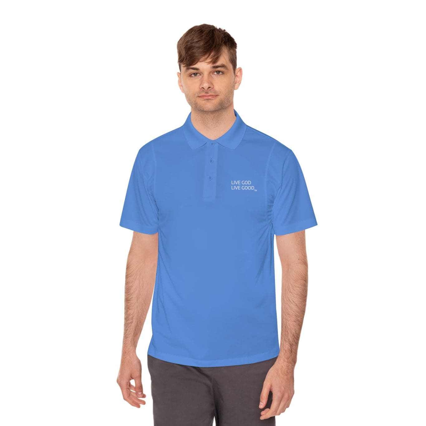 Men's Sport Polo Shirt LIVE GOD LIVE GOOD TM - Image 6