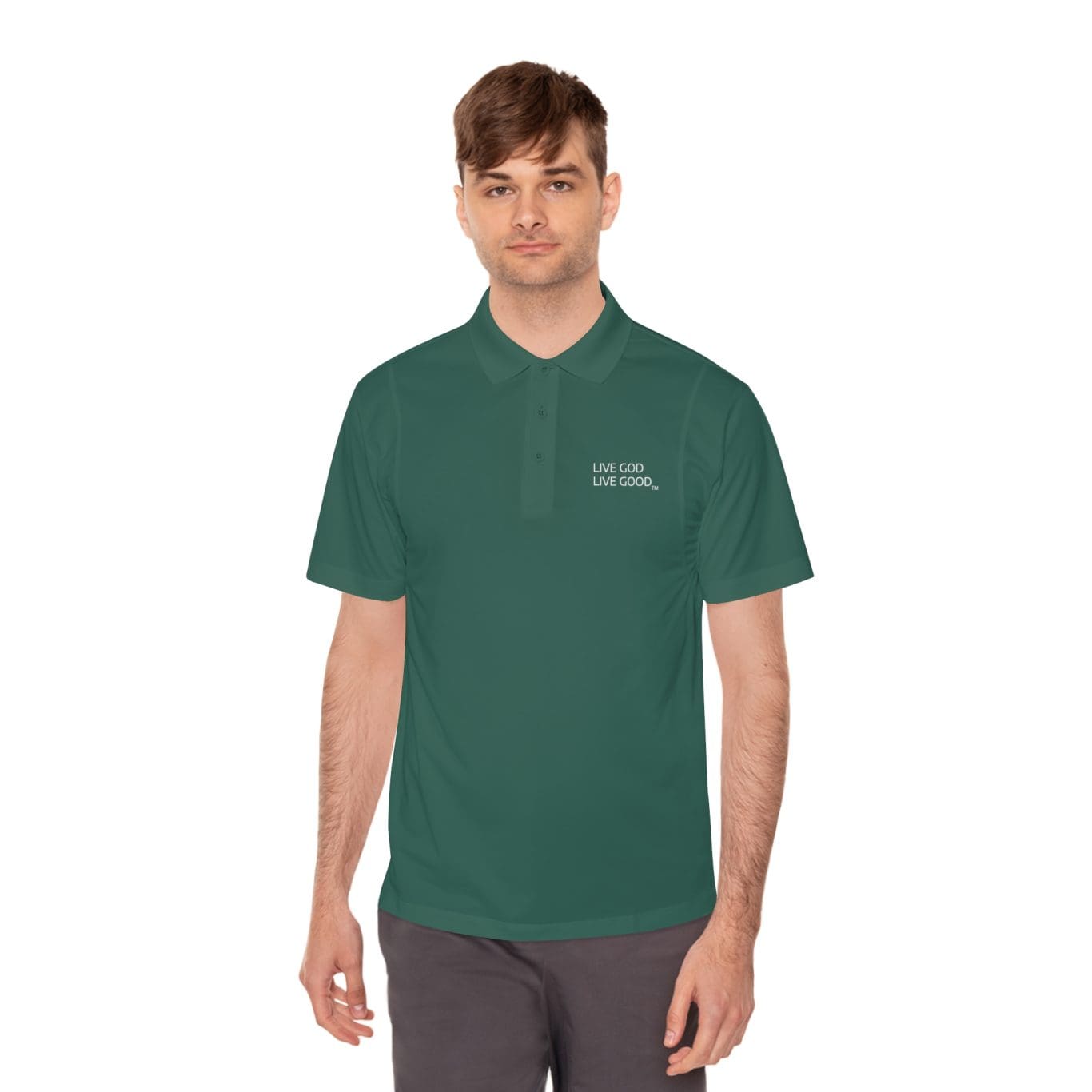 Men's Sport Polo Shirt LIVE GOD LIVE GOOD TM - Image 9