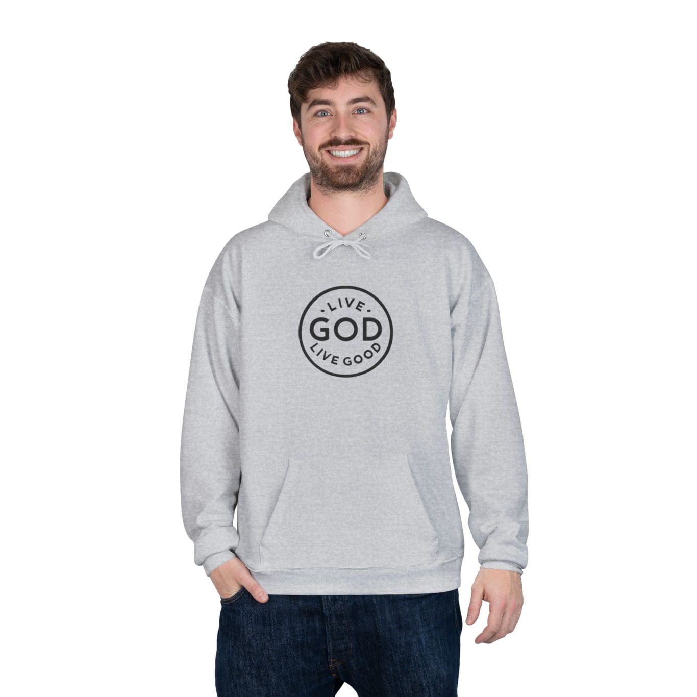 Unisex EcoSmart Pullover Hoodie Sweatshirt LIVE GOD LIVE GOOD TM - Image 9