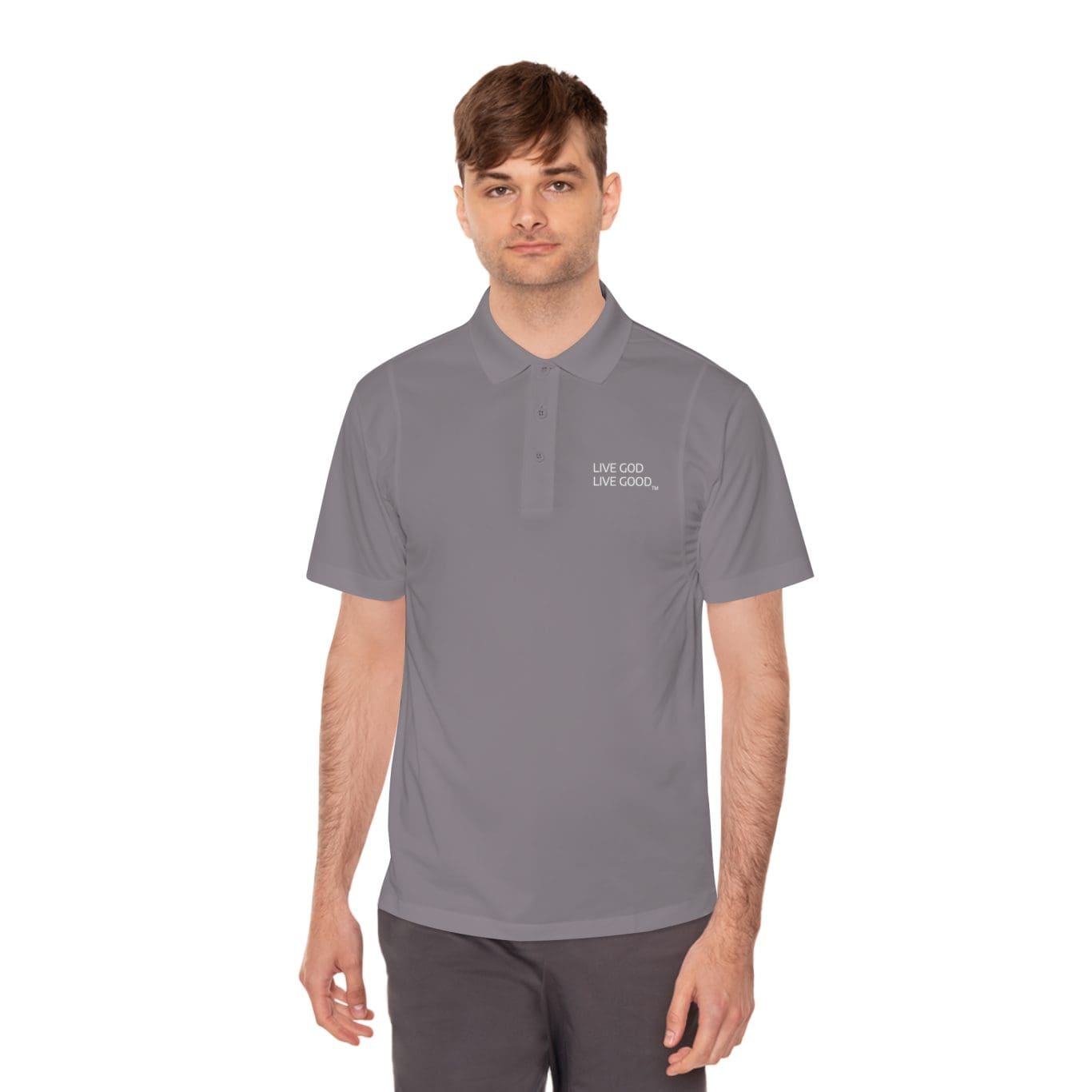Men's Sport Polo Shirt LIVE GOD LIVE GOOD TM - Image 12