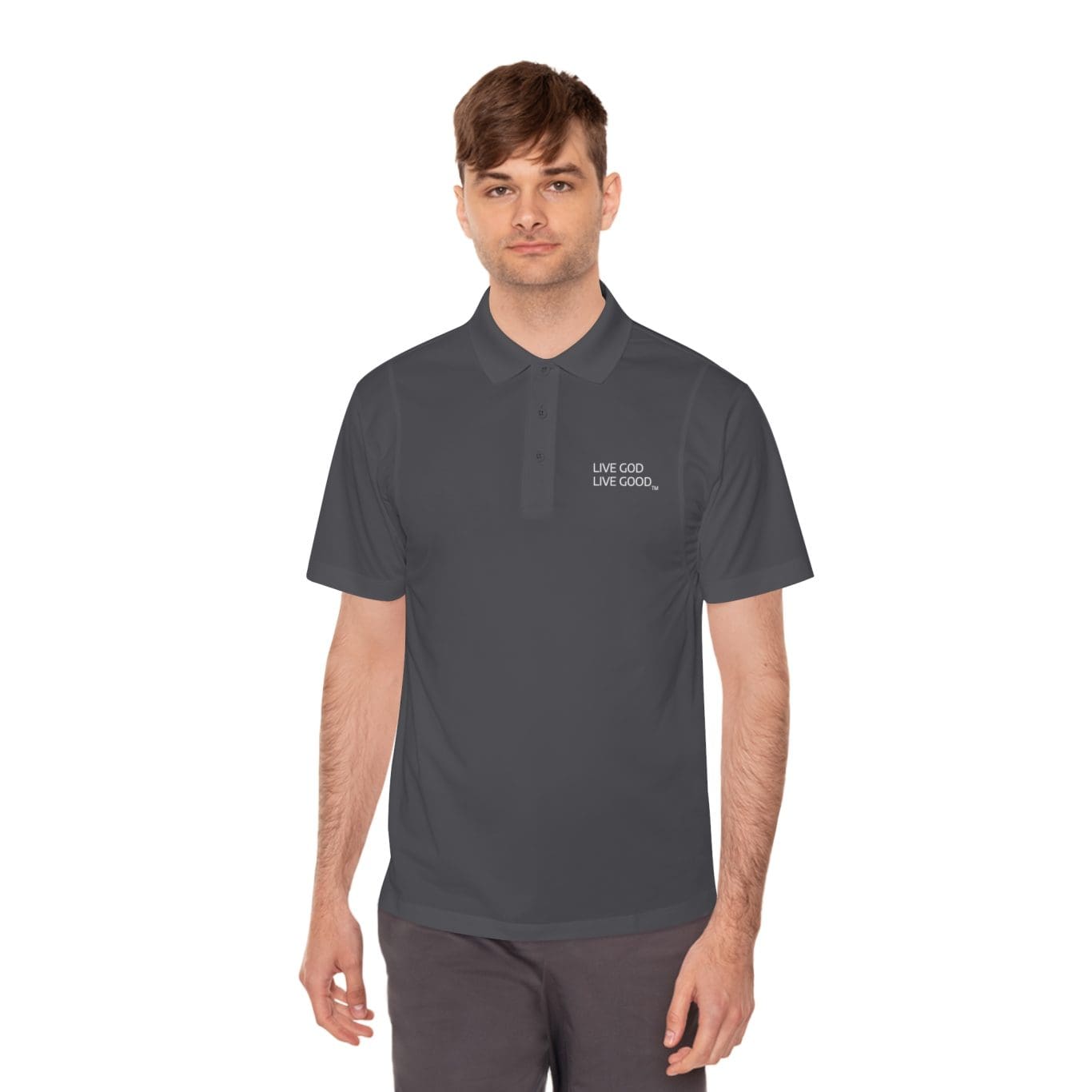 Men's Sport Polo Shirt LIVE GOD LIVE GOOD TM - Image 15