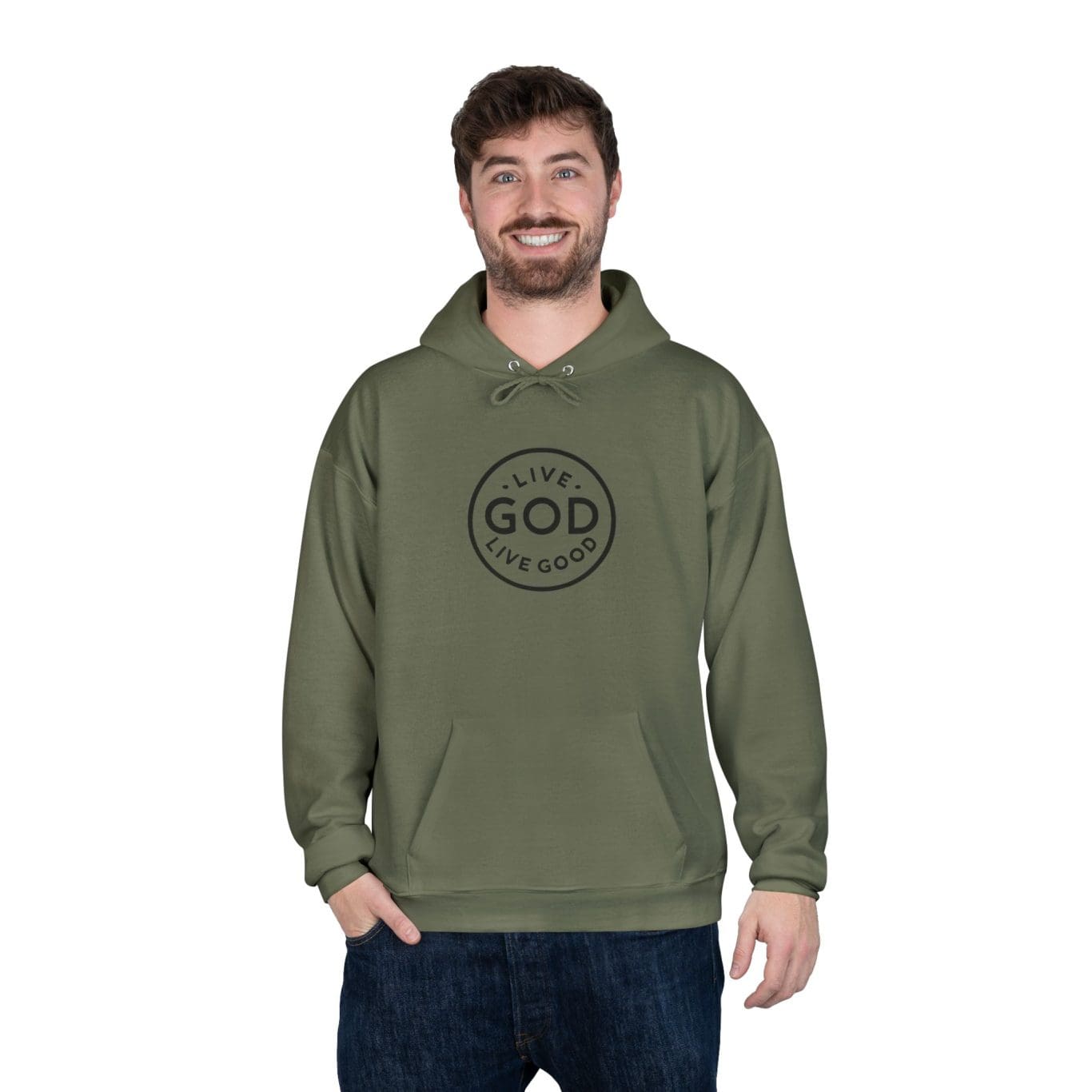Unisex EcoSmart Pullover Hoodie Sweatshirt LIVE GOD LIVE GOOD TM - Image 24
