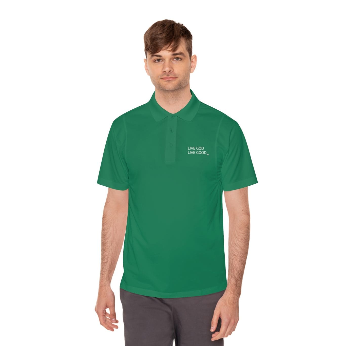 Men's Sport Polo Shirt LIVE GOD LIVE GOOD TM - Image 18