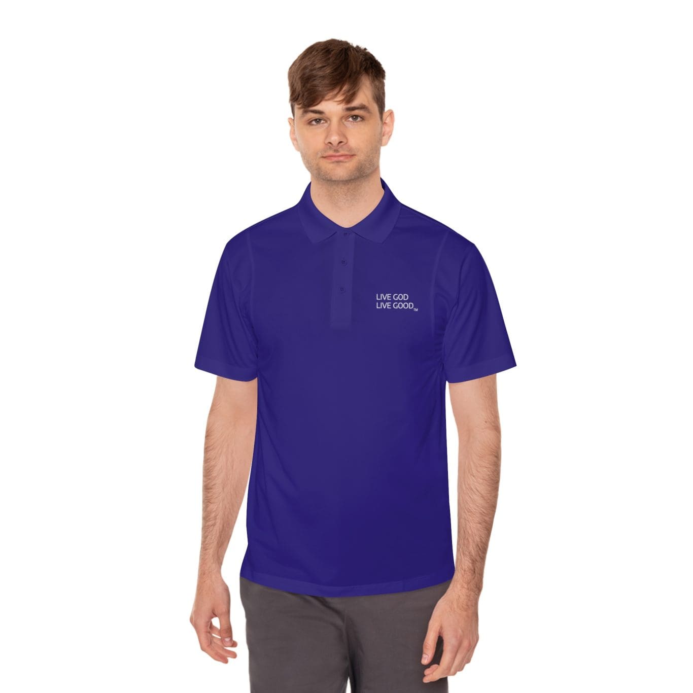 Men's Sport Polo Shirt LIVE GOD LIVE GOOD TM - Image 21
