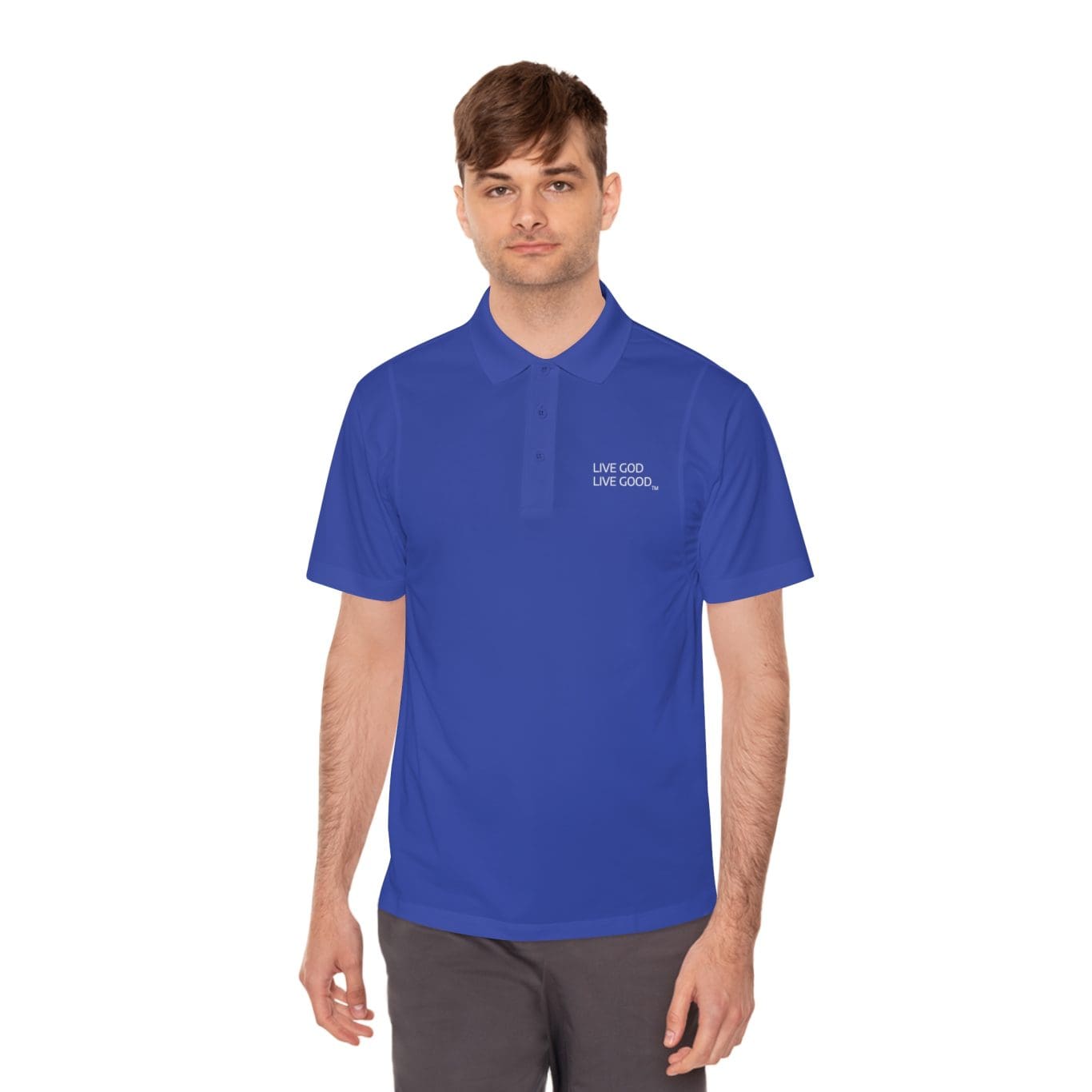 Men's Sport Polo Shirt LIVE GOD LIVE GOOD TM - Image 27