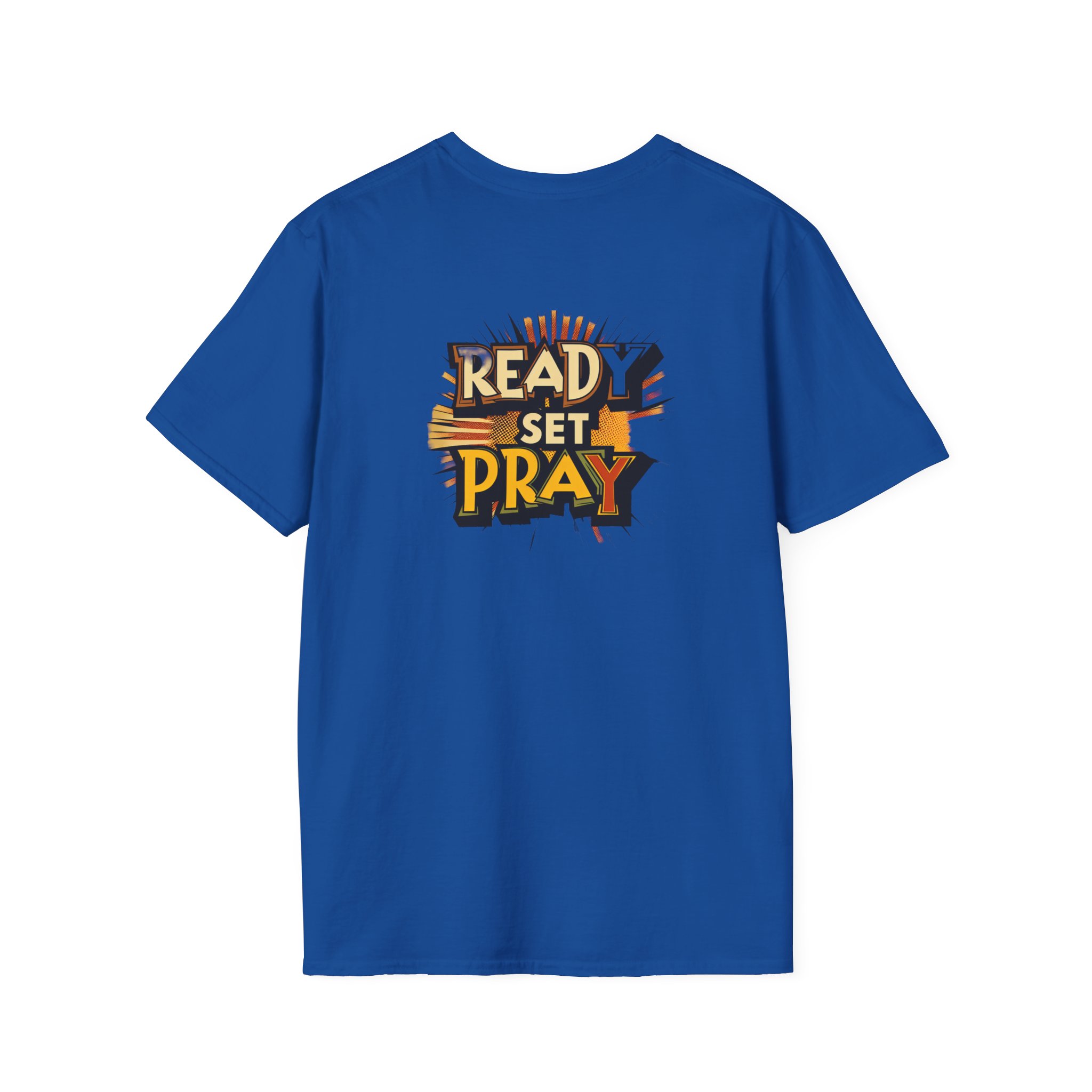 READY SET PRAY w/ Picture On Back Unisex Softstyle T-Shirt TM - Image 17