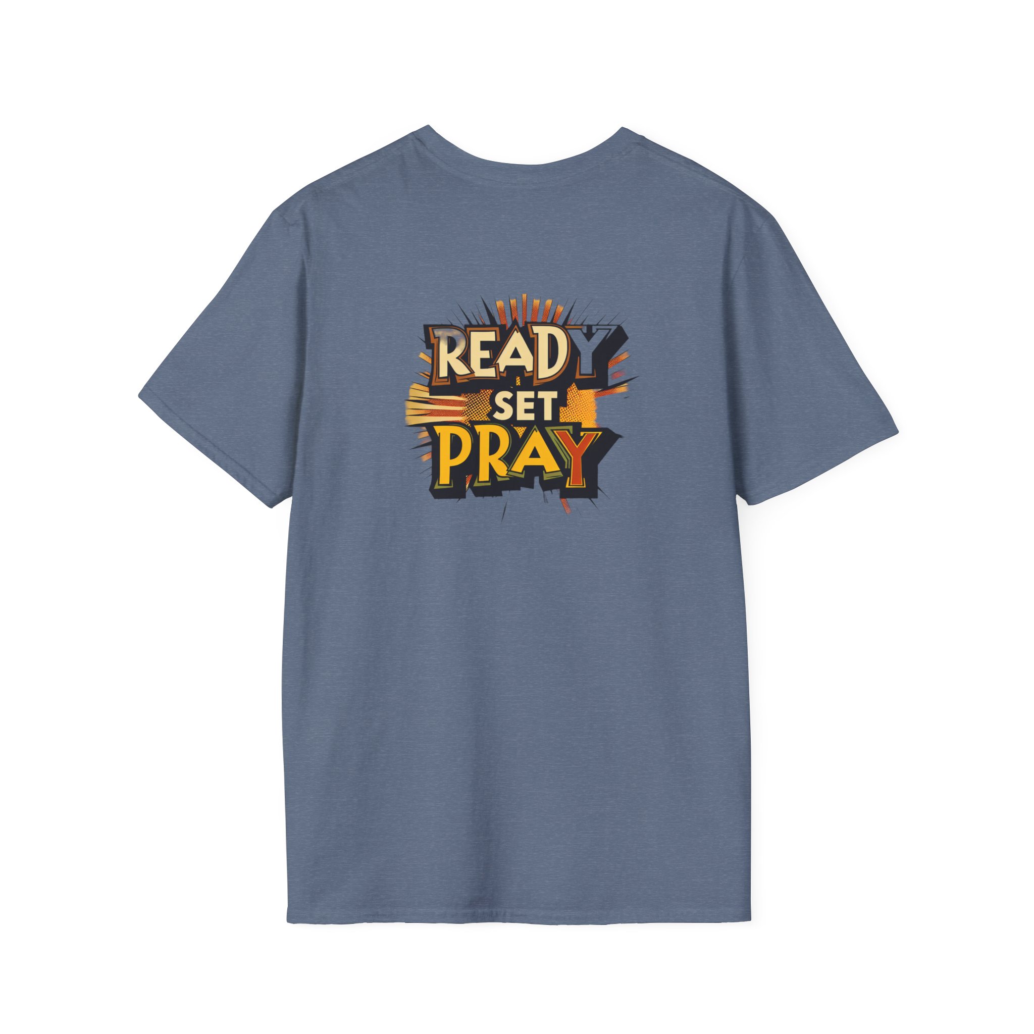 READY SET PRAY w/ Picture On Back Unisex Softstyle T-Shirt TM - Image 15