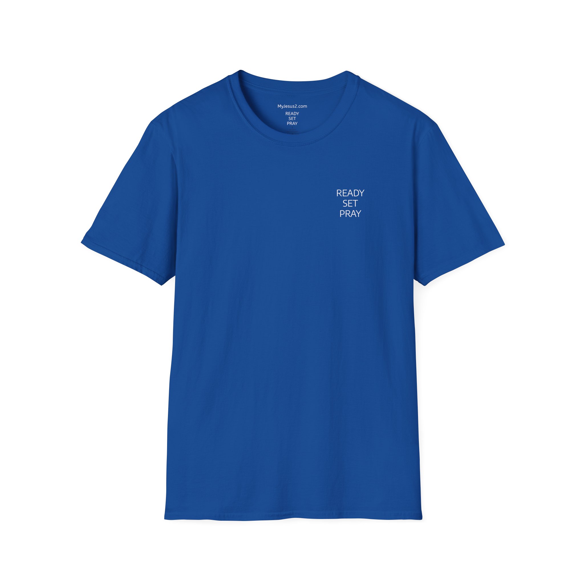 READY SET PRAY w/ Picture On Back Unisex Softstyle T-Shirt TM - Image 16