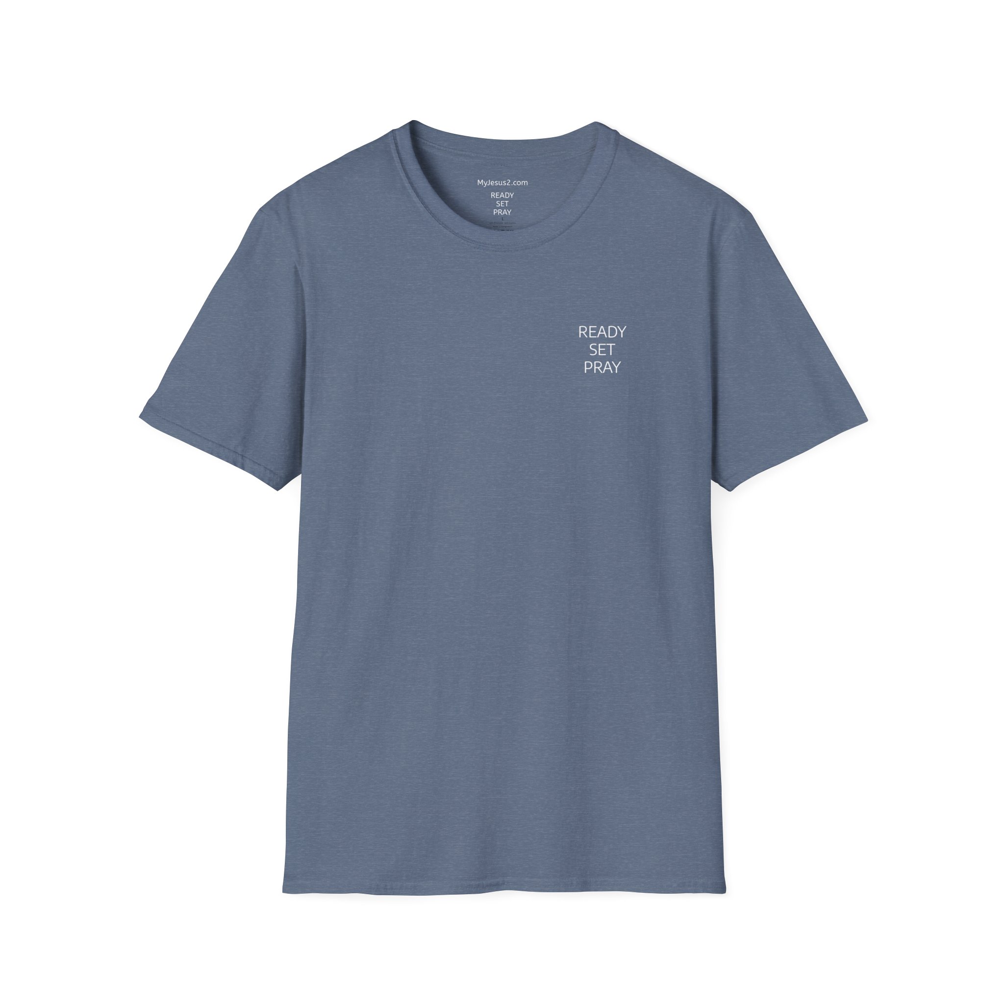 READY SET PRAY w/ Picture On Back Unisex Softstyle T-Shirt TM - Image 14