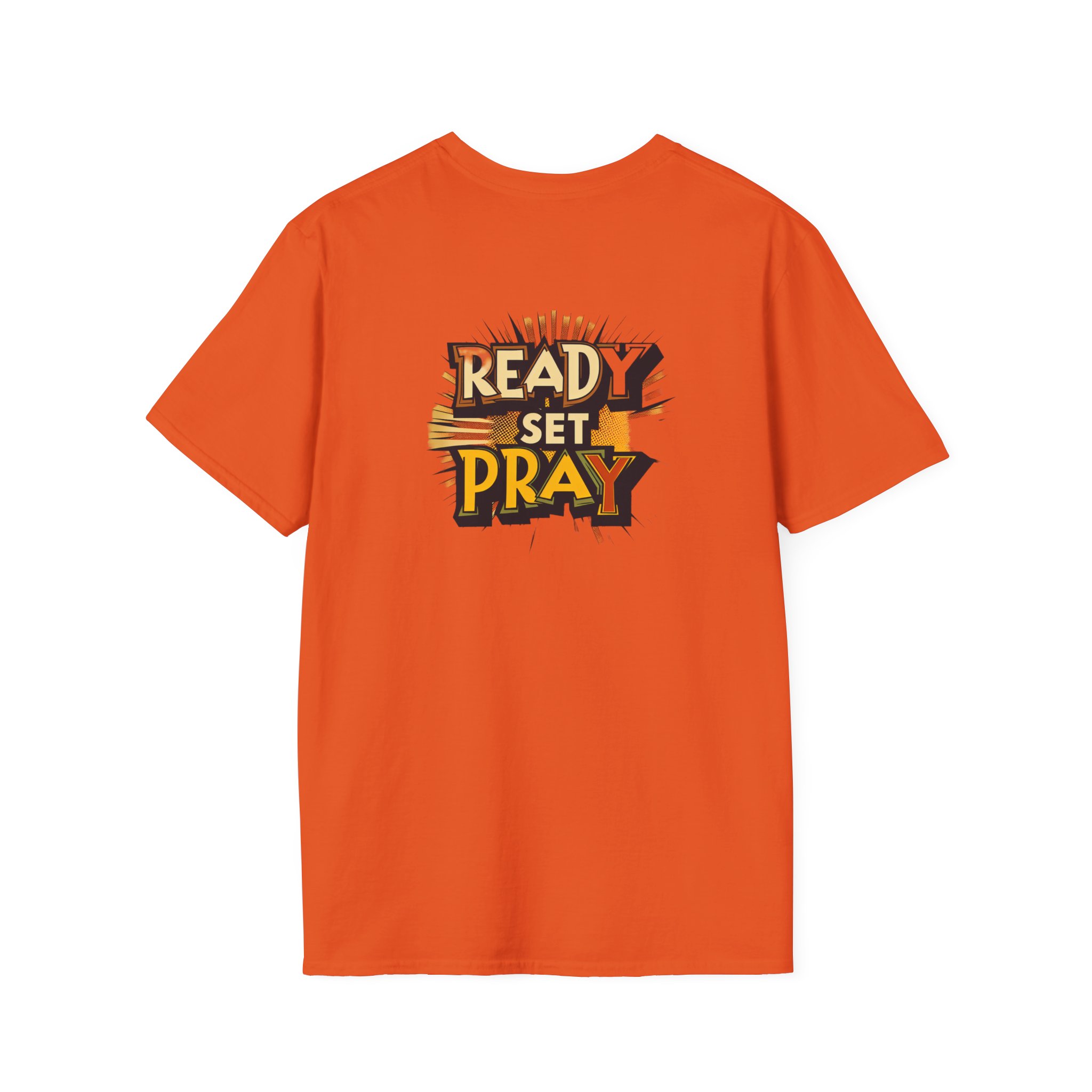 READY SET PRAY w/ Picture On Back Unisex Softstyle T-Shirt TM - Image 9