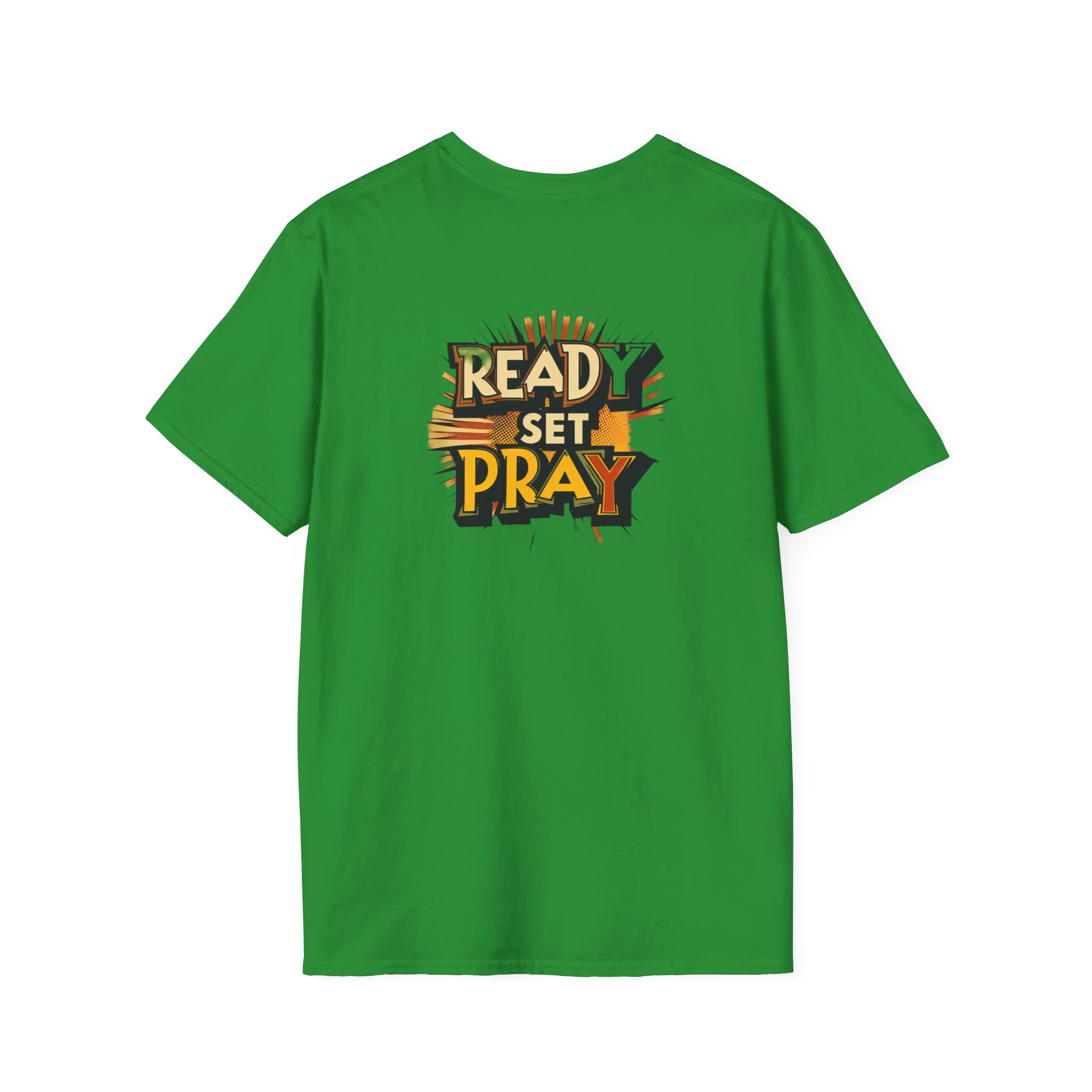 READY SET PRAY w/ Picture On Back Unisex Softstyle T-Shirt TM - Image 13
