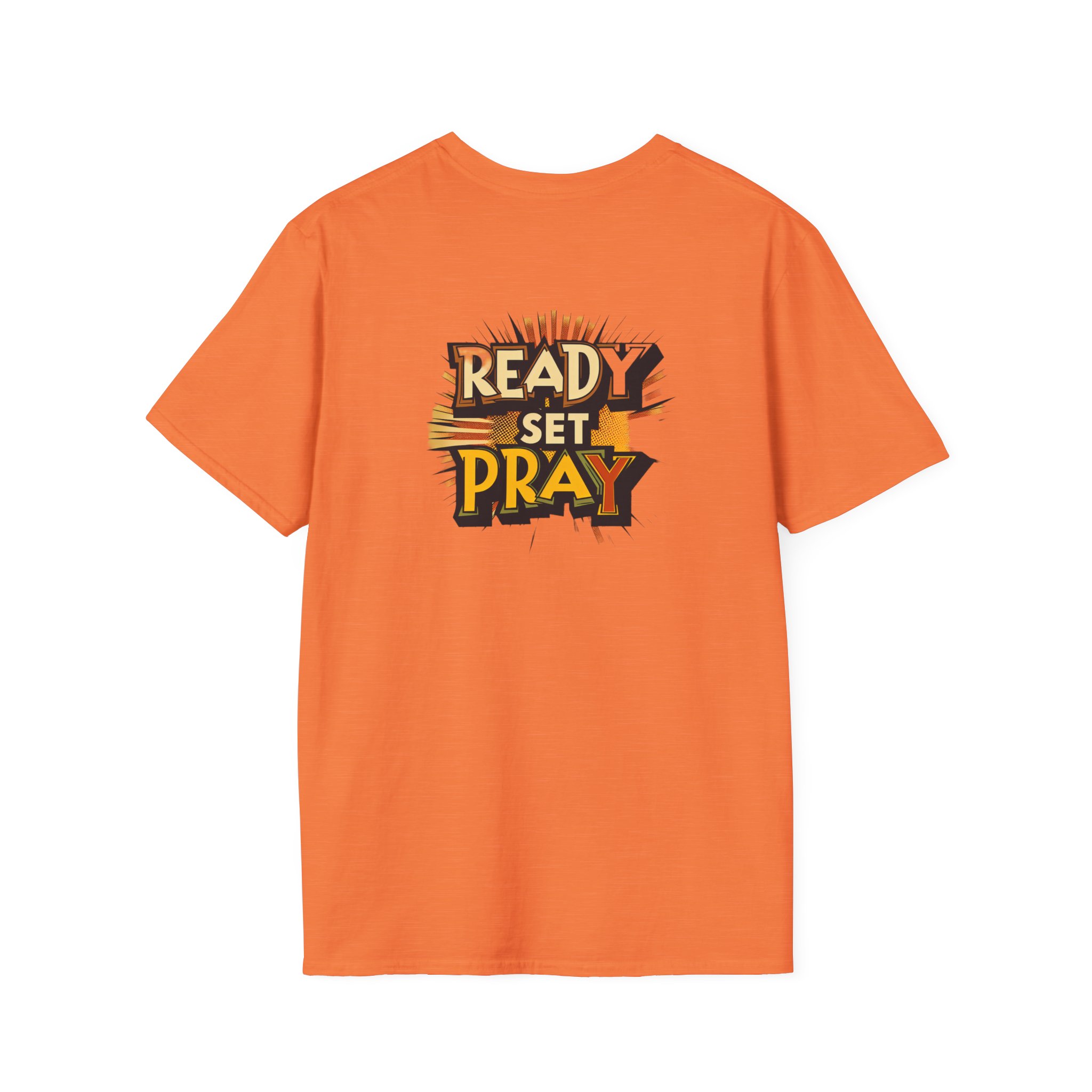 READY SET PRAY w/ Picture On Back Unisex Softstyle T-Shirt TM - Image 5