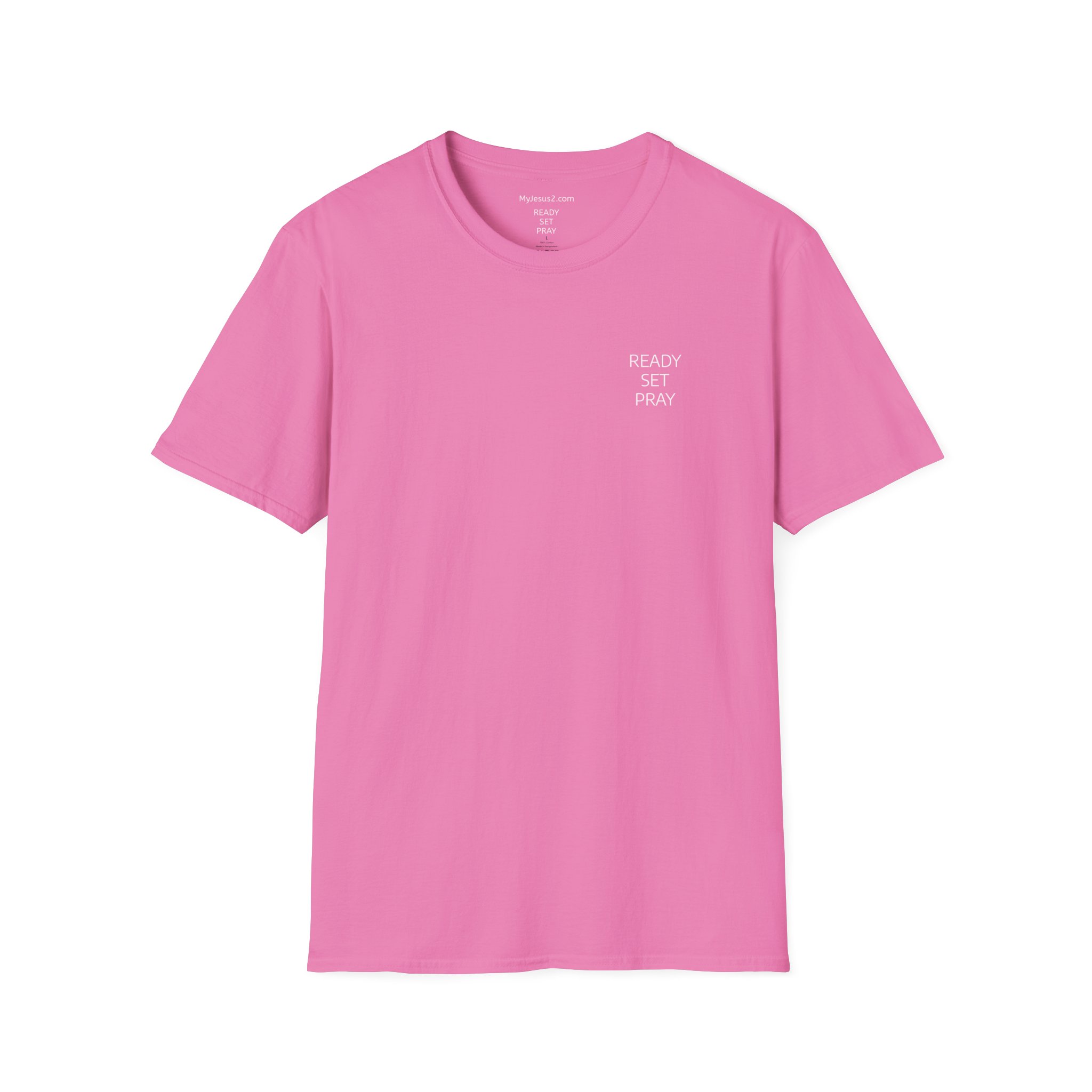 READY SET PRAY w/ Picture On Back Unisex Softstyle T-Shirt TM - Image 18