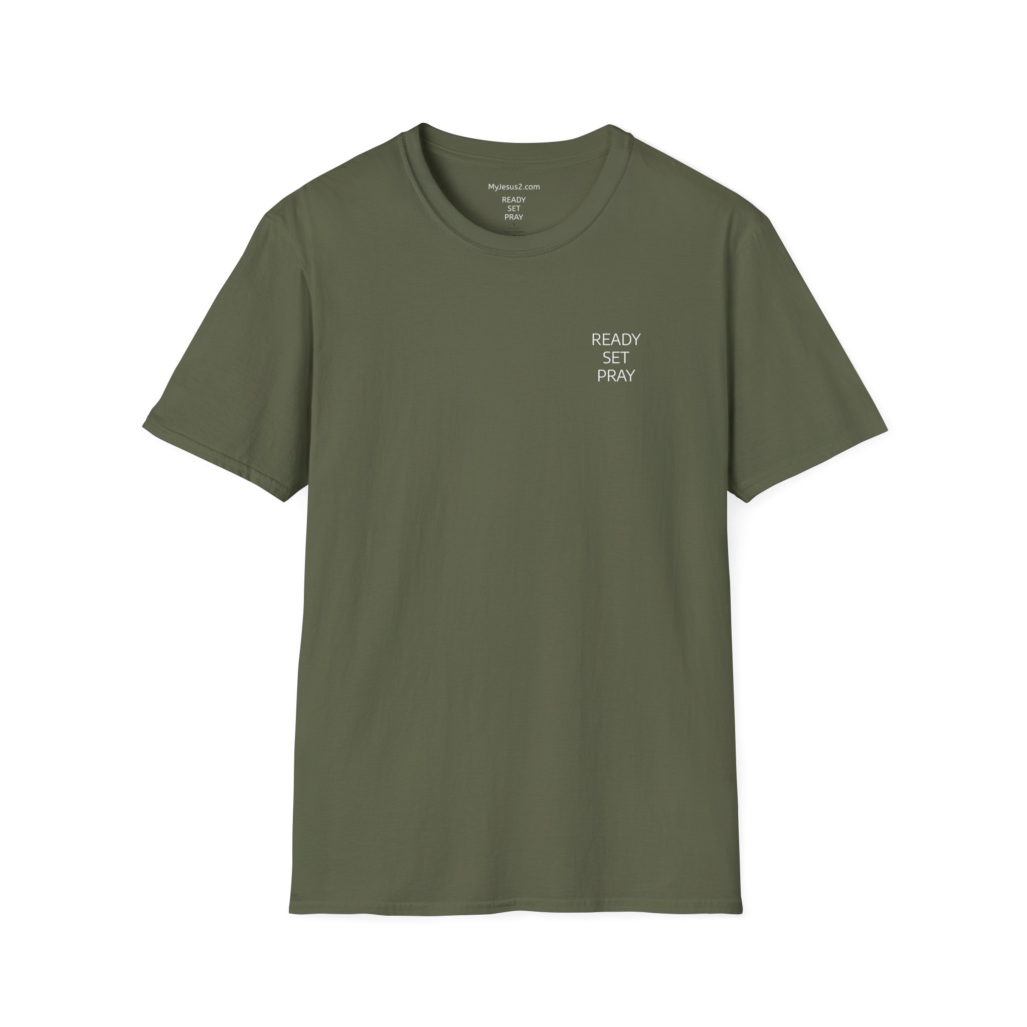READY SET PRAY w/ Picture On Back Unisex Softstyle T-Shirt TM - Image 10