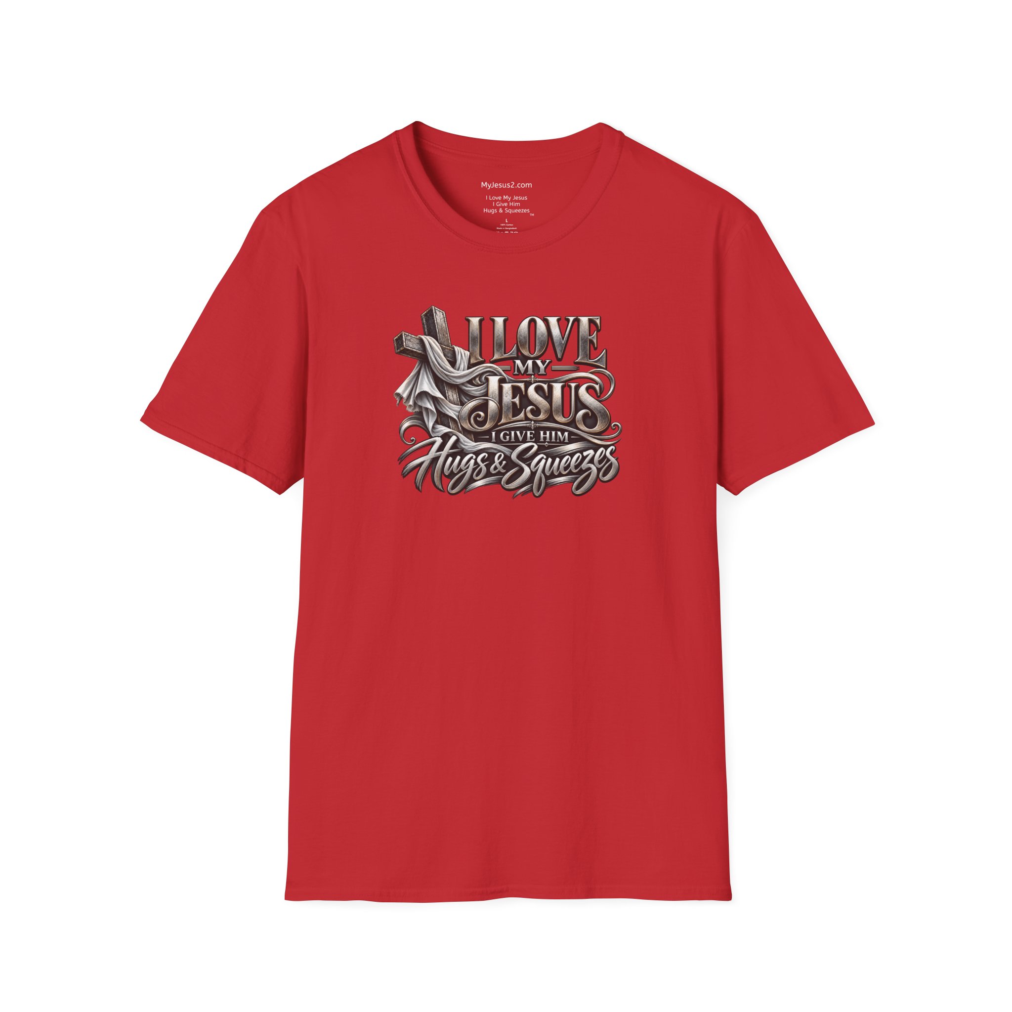 I Love My Jesus I Give Him Hugs & Squeezes Unisex Softstyle T-Shirt TM - Image 17