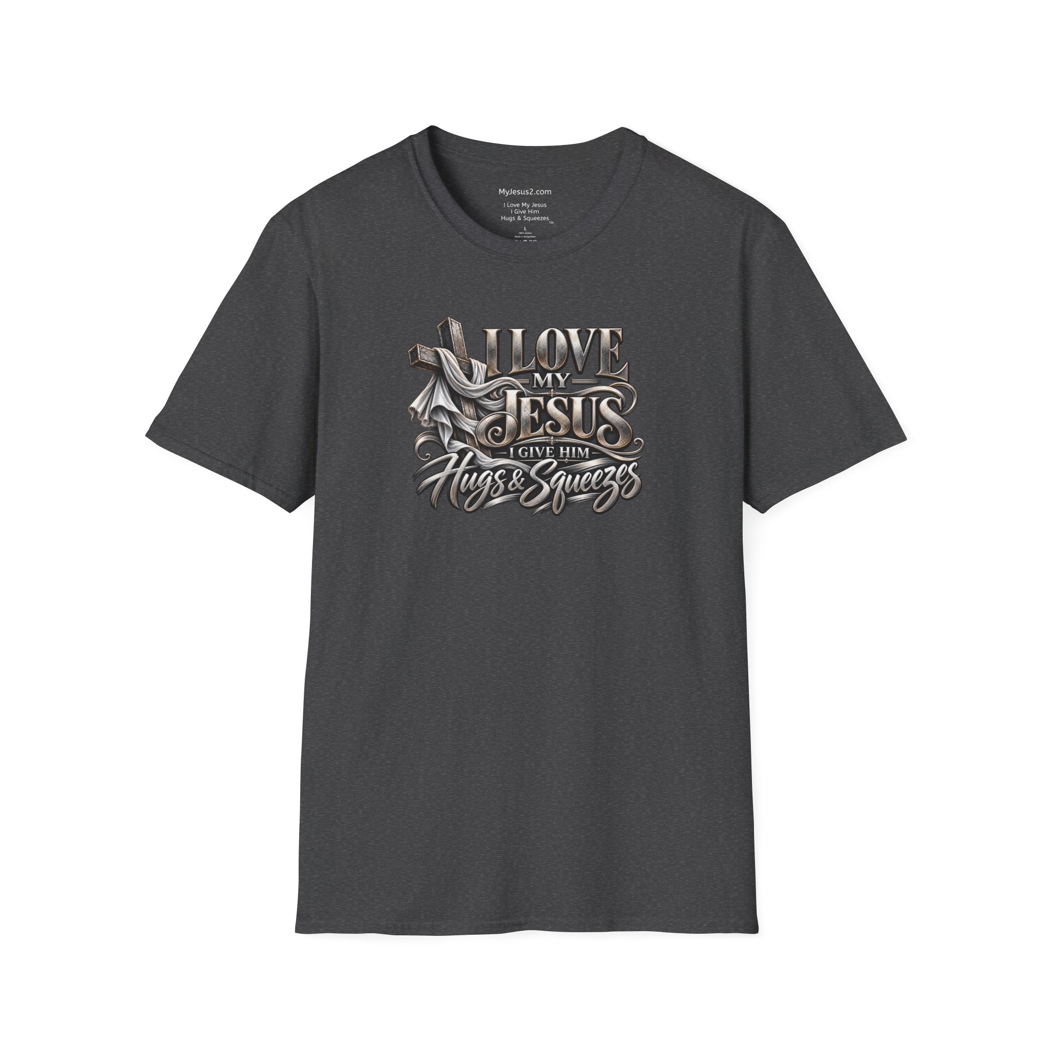 I Love My Jesus I Give Him Hugs & Squeezes Unisex Softstyle T-Shirt TM - Image 11