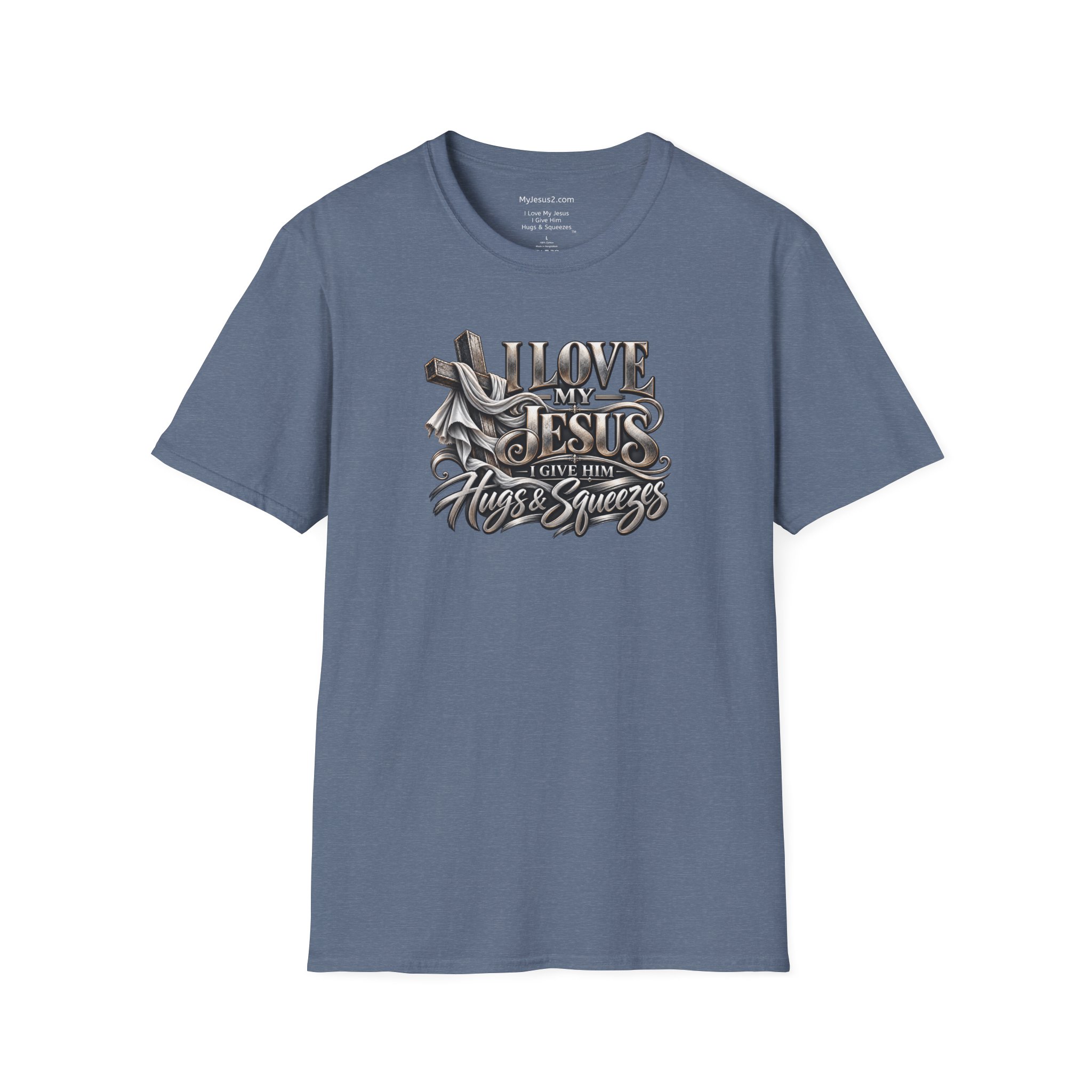 I Love My Jesus I Give Him Hugs & Squeezes Unisex Softstyle T-Shirt TM - Image 13