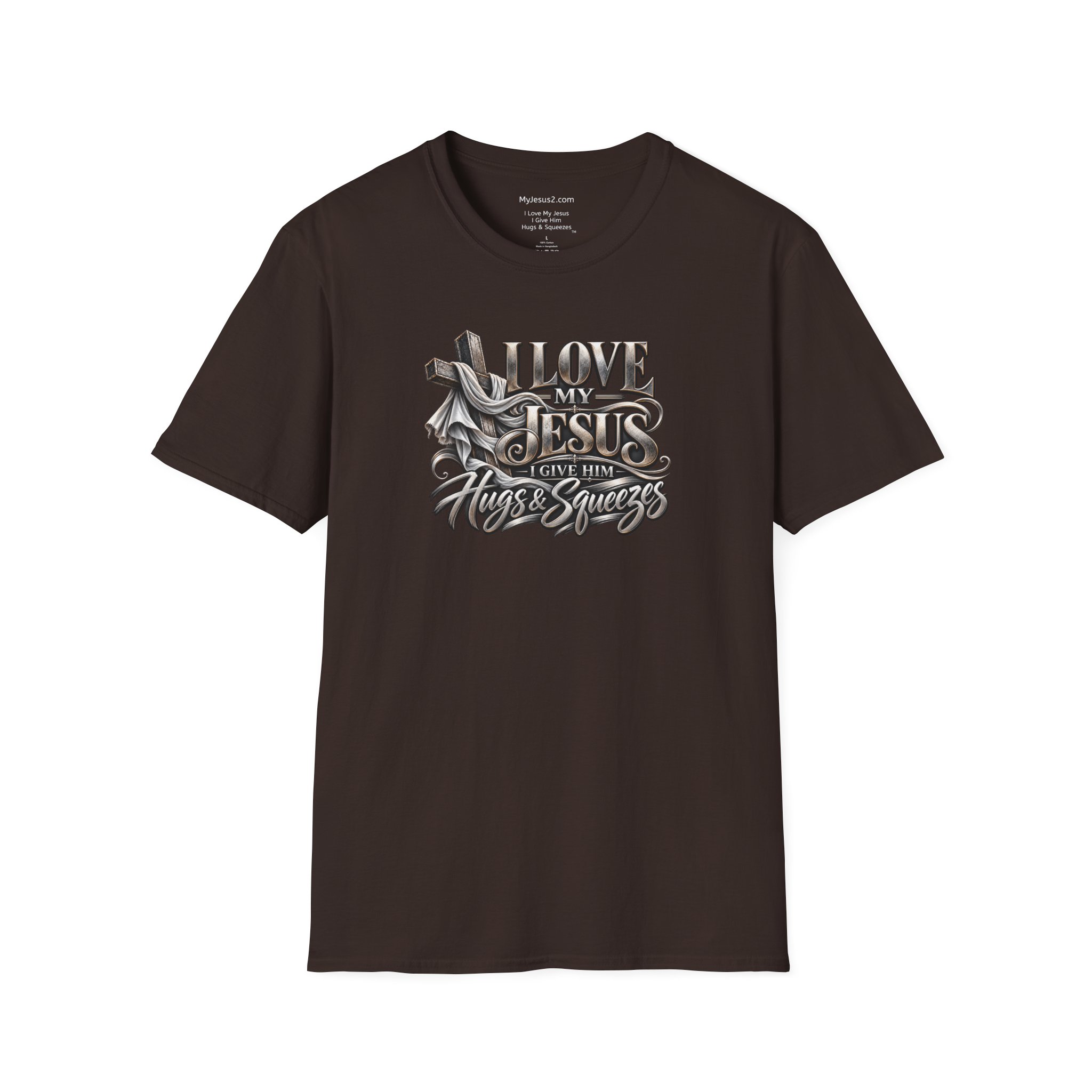 I Love My Jesus I Give Him Hugs & Squeezes Unisex Softstyle T-Shirt TM - Image 9